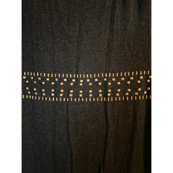 GUC Cache Women's Long Sleeve Stud Trimmed Dress Back Zipper Gray Size XS - Picture 3 of 6